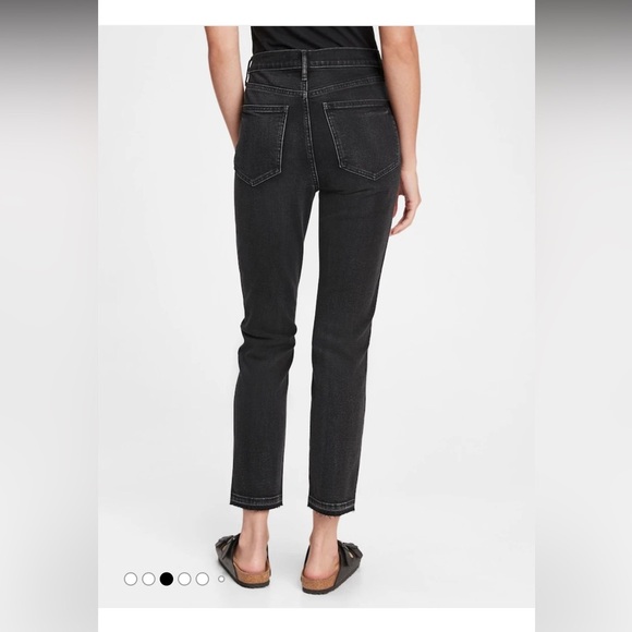GAP VINTAGE SLIM mid rise26 black Black Skinny Jeans ankle cropped NWOT - Picture 4 of 7